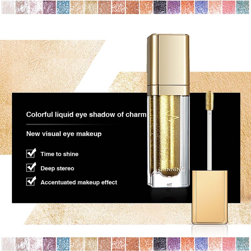 Metallic Liquid Glitter Eyeshadow - Long Lasting Waterproof Matte Shimmer