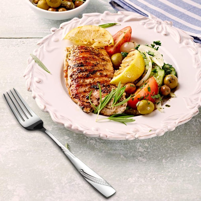 Nicesh 16-Piece Stainless Steel Dinner Forks, 8.19-Inch