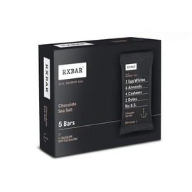 RXBAR, Chocolate Sea Salt, Protein Bar, 1.83 Ounce (Pack of 5), High Protein Snack, Gluten Free