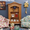 Odoria 1/12 Scale Miniature Furniture China Cabinet Dollhouse Accessories, Brown