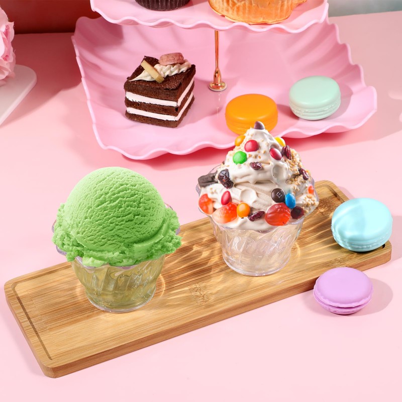 JOUTYFOR 22 Pack Plastic Dessert Cups 6 oz Clear Ice