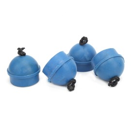 KENANLAN Billiard Pool Chalk Holder, 4 Pieces Chalk Holder, Pockets Rubber Billiard Pool Chalk Holder with Cord Accessories (Blue)