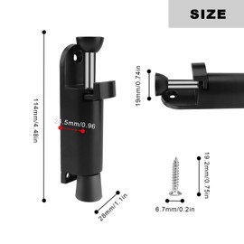 HERKINDNESS Door Stop Base, Zinc Alloy Door Stop, Door Holder with Spring-Loaded Foot Switch and Release Switch, Gate Lock for Use on Most Doors