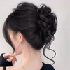 Natural black wavy bun hair pin wig x 2 (KYR-WFHX02O) / 내추럴블랙 웨이브 올림머리 집게핀 가발 X2개 (KYR-WFHX02O)