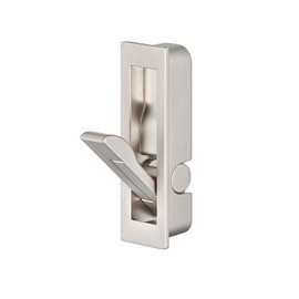 Gedotec K-085 Folding Handle Metal Furniture Handle Nickel-Plated Matt | Folding Hook & Coat Hook | Handle & Hook for Inlet for Furniture in Wood | Chrome-Plated Steel | 1 Piece - Cabinet Handle