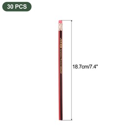 M&G Wooden Hexagon Pencils, 30 Pcs HB Graphite Round Pencils for Classroom Teacher Office Supplies, Red Black