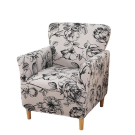 NILUOH Chair Covers Armchair Stretch Chair Slipcovers with Arms Printed Accent Chair Covers for Living Room Soft Nonslip Armchair Slipcovers Protector for Dogs Pets Home Decor