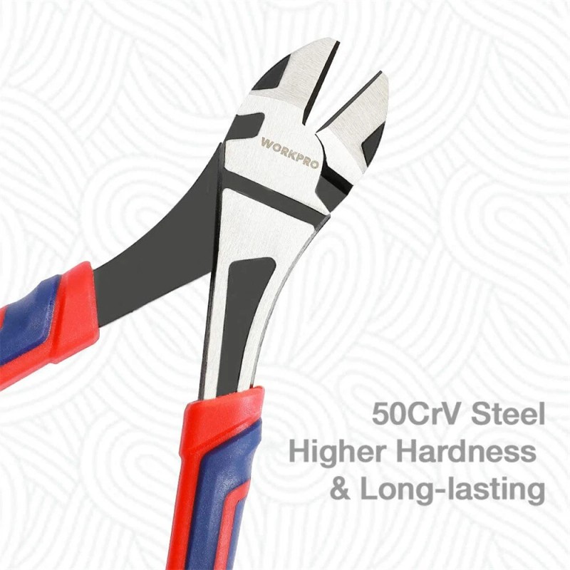 WORKPRO 7" Diagonal Pliers in CRV Steel for Cutting Wire