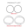 HDBUBALUS Chrome Visor Style Turn Signal Trim Ring Cover Fit