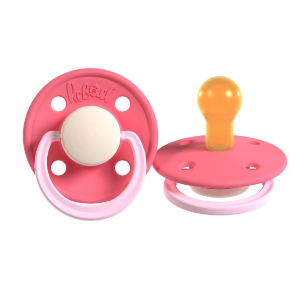 Rebael Fashion Danish Natural Rubber Dummy, Hot Pearly Flamingo, Size