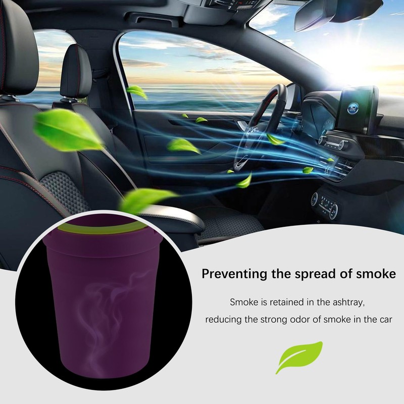 Smokeless Ashtray,Portable Car Ashtrays for Cup Holder Smell Proof,Multifunctional Ashtray