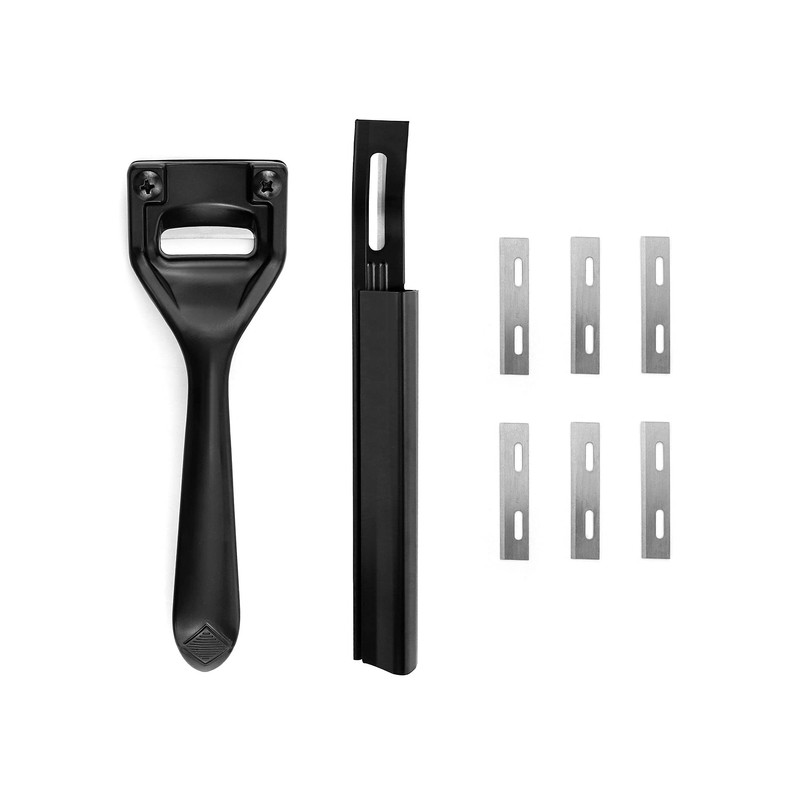 QWORK® Metal Leather Skiver and Curved Shape Safety Beveler Skiver,