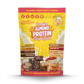 Macro Mike Premium Almond Protein Powder Sample Sachets 40 g (Pack of 8)