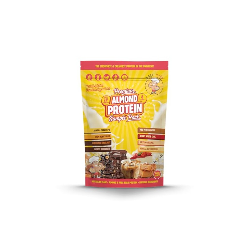 Macro Mike Premium Almond Protein Powder Sample Sachets 40 g