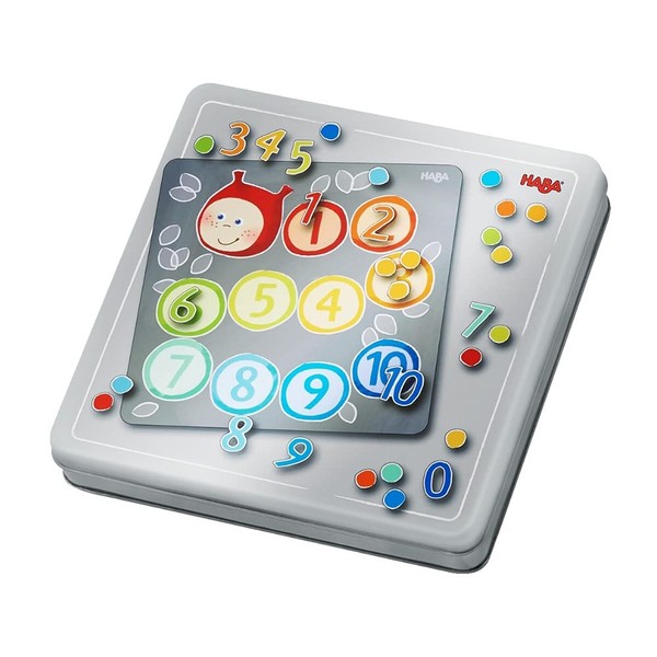HABA 305050 Magnetic Game Box Numbers with 4 Wallpapers and