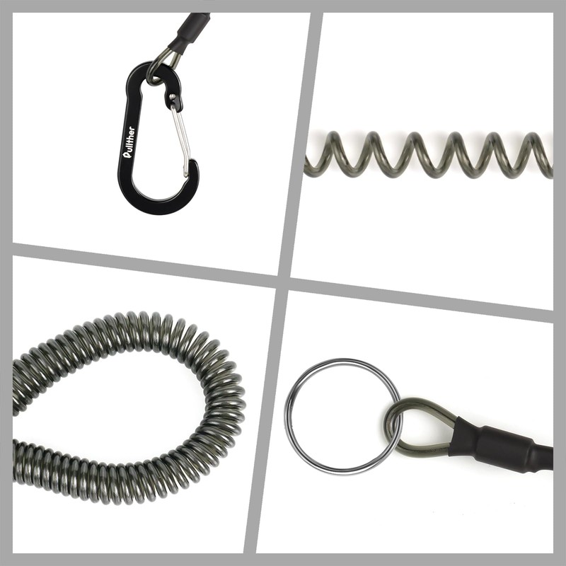 Pullther Coil Strap, Drop Prevention Cord, Spiral Cord, Extension 5.9