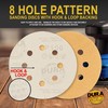 Dura-Gold Premium 100 Grit 5" Sandpaper Discs, 8 Hole Pattern