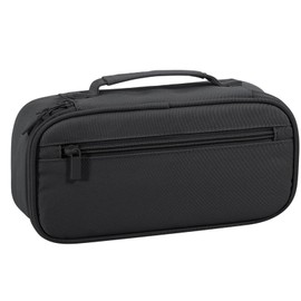 Betarami Black Pencil Case with Handle, Portable Stationery Case, Pencil Pouch, Large Pencil Case for Home, School &Office