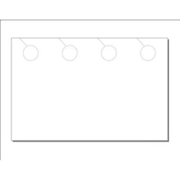 Zapco Blank Door Hangers, 3.25" x 8.5", 4-UP on 8.5"