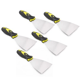 Wideskall 5-Packs 3" inch Flexible Scraper Putty Joint Drywall Knife Rubber Handle