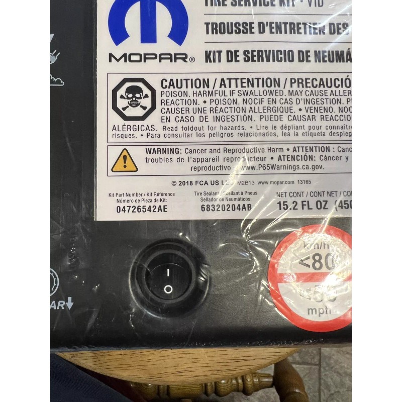 MOPAR TIRE SERVICE KIT EMERGENCY INFLATOR COMPRESSOR SEALANT NEW OEM