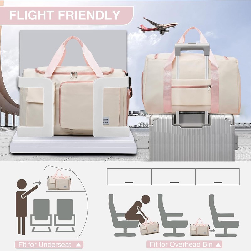 Small Gym Bag for Women, Travel Duffle Bag Carry On