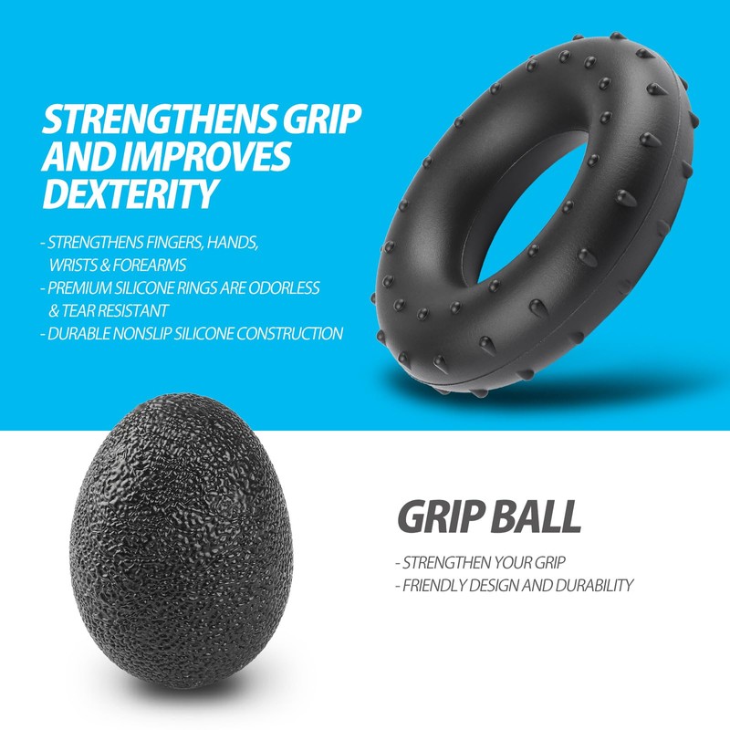 NIYIKOW Grip Strength Trainer, Adjustable Hand Grip Strengthener Kit -