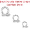 5mm Bow Shackles Stainless Steel A4-Marine Grade (316) - for