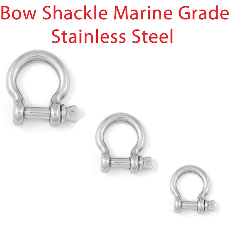 5mm Bow Shackles Stainless Steel A4-Marine Grade (316) - for