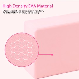 SK Depot™ Yoga Block (Set of 2) LxWxH :9"x3"x6" Supportive Latex-Free EVA Foam High Density Soft Non-Slip Surface for Yoga Pilates Meditation,Balance Exercise (Blue)