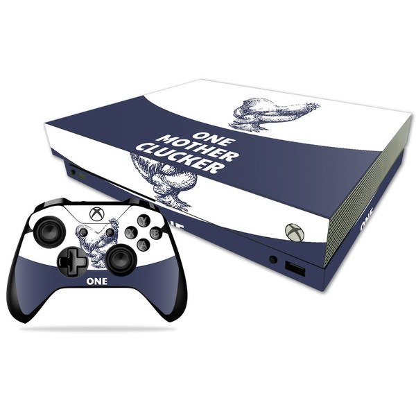 MightySkins Skin Compatible with Xbox One X Combo - One Mother Clucker | Protective, Durable, and Unique Vinyl Decal wrap Cover | Easy to Apply, Remove, and Change Styles | Made in The USA