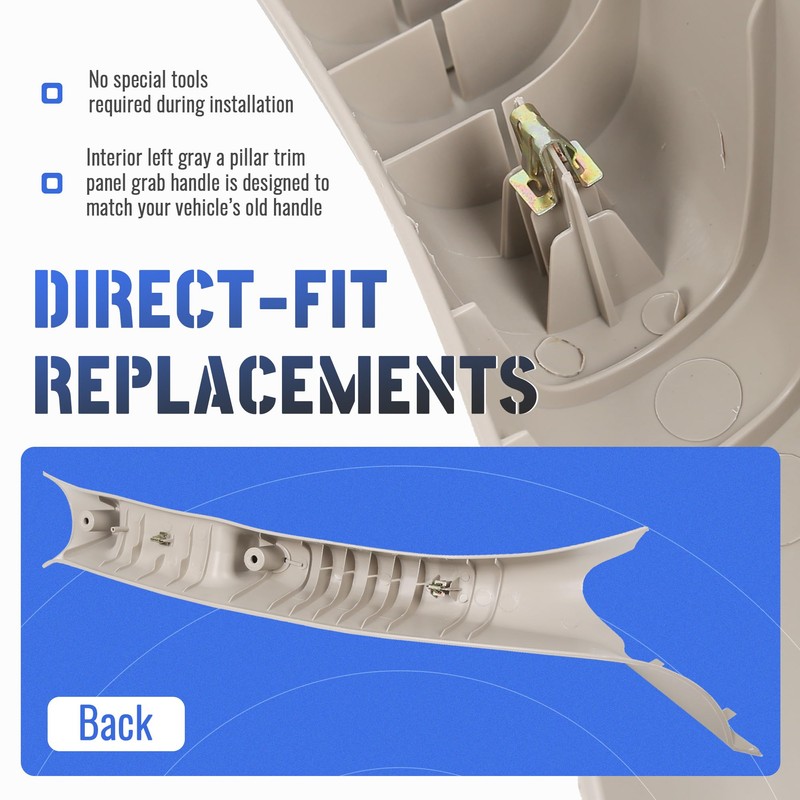 HECASA Front Left A Pillar Grab Handle Molding Trim Fits