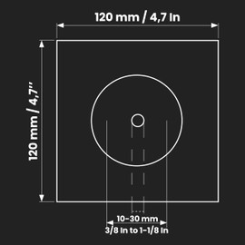 5 Pack 'Hidrotape T' 3/8'' to 1-1/8'' Waterproofing Sleeve - Pipe Seal - Pipe Wrap - Waterproofing Material for Shower/Bathroom/Drain Pipes - Fabric Base with Rubber Polymer Guard
