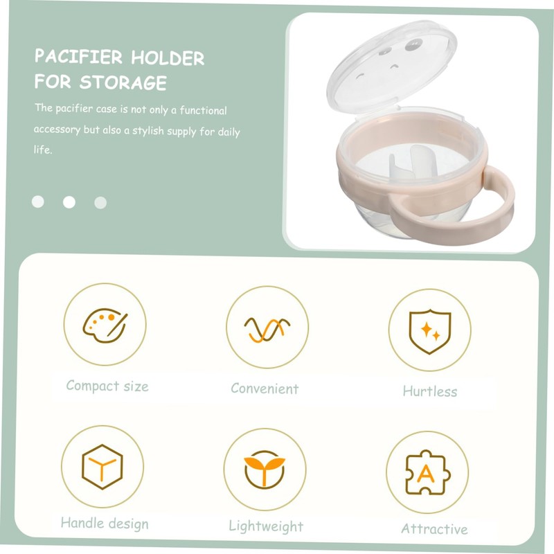 Totority 2pcs Cute Pacifier Holder Case Portable Travel Pacifier Container