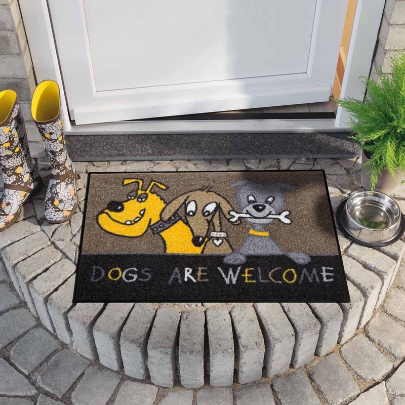 Salonloewe Doormat "Dogs are Welcome" -washable