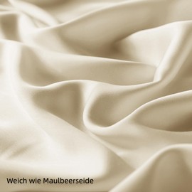 bienDo Fitted Sheet 90 x 200 cm, Beige, Bamboo Bed Linen, Cooling Fitted Sheet for Children up to 35 cm Base Height, Fitted Sheet for High Mattress Fitted Sheet, Soft as Egyptian Cotton Sheet