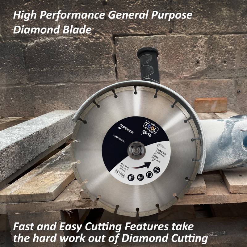 230mm Diamond Cutting Discs for Angle Grinder, SX-10 Superior Diamond