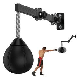IMAYCC Speed Punching Ball, Punch Bag, Wall Mount, Height Adjustable & Foldable Punch Bag, Punching Bag, Hanging for Children, Teenagers and Adults, for Home Gym Workout, Training, etc.