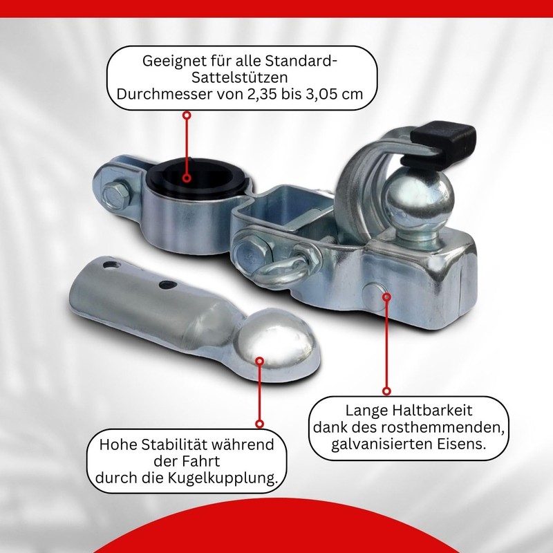 VDP Standard Metal Bicycle Trailer Coupling Seat Post Mounting Bicycle