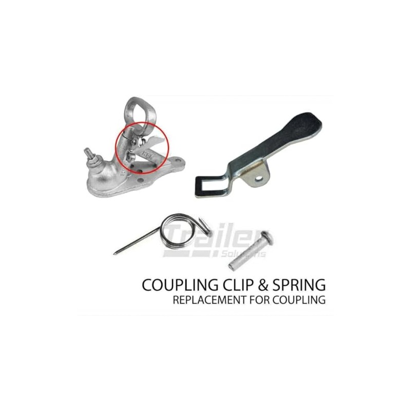 Trailer Coupling Clip Kit Hitch Trigger Spring & Pin Boat