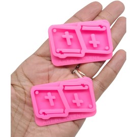 2 Pcs Bibles Silicone Mold for Epoxy Resin - Shiny Mold - Jewelry Making Mold (Pink)