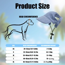 Dog Baseball Cap, Summer Dog Sun Protection Hat Adjustable Pet Cat Dog Baseball Hat Visor Cap with Ear Holes for Puppy Small Medium Large Dogs (Blue, XL)