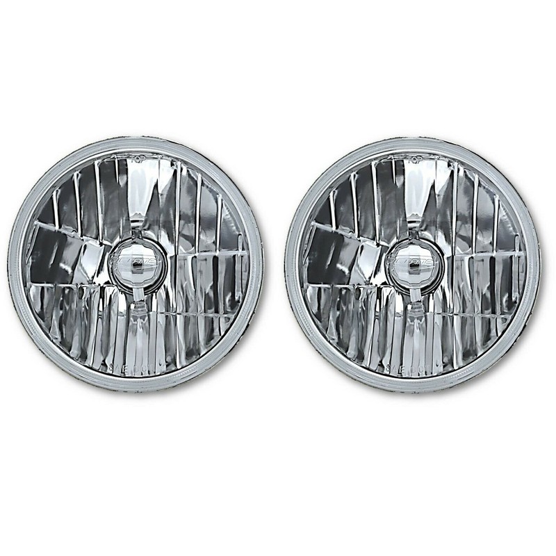 Octane Lighting 7 Inch Crystal Glass/Metal Headlight 60/55 Halogen H4