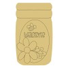 Mason Jar Design by Lines Cutout Unfinished Wood Bee Welcome