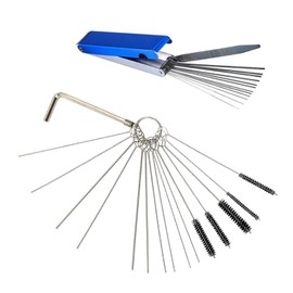 JCUGSBS Carburetor Cleaning Kit for Removing Dirty Deposits Cleaning Kit 13 Pieces + 10 Cleaning Needles + 5 Nylon Brushes for Motorcycles, Soldering Iron Carburetor