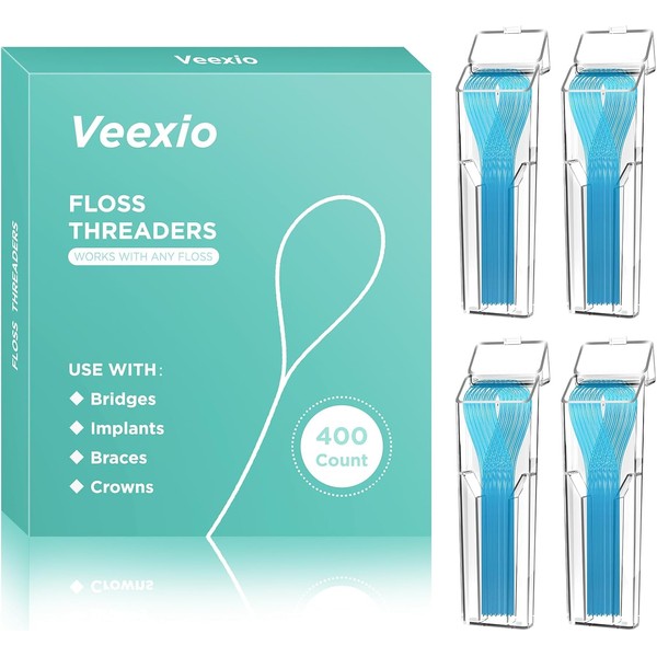 Floss Threaders, 400 Count Threaders for Flossing, Dental Floss Threader