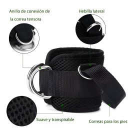Par Grilletes Para Tobillo Con Talonera Gym Abductor Gluteo