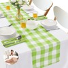Fabric Checkered Table Runner 1 Pack Waterproof Gingham Table Runner