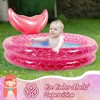 PullCrease 47" Inflatable Mermaid Pool Backyard Round Swimming Pool for