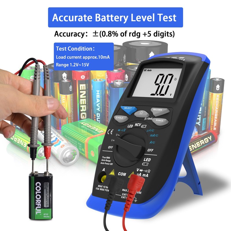 SURLABA Smart Multimeter, 2000 Count Voltage Tester XF-41A DC AC,